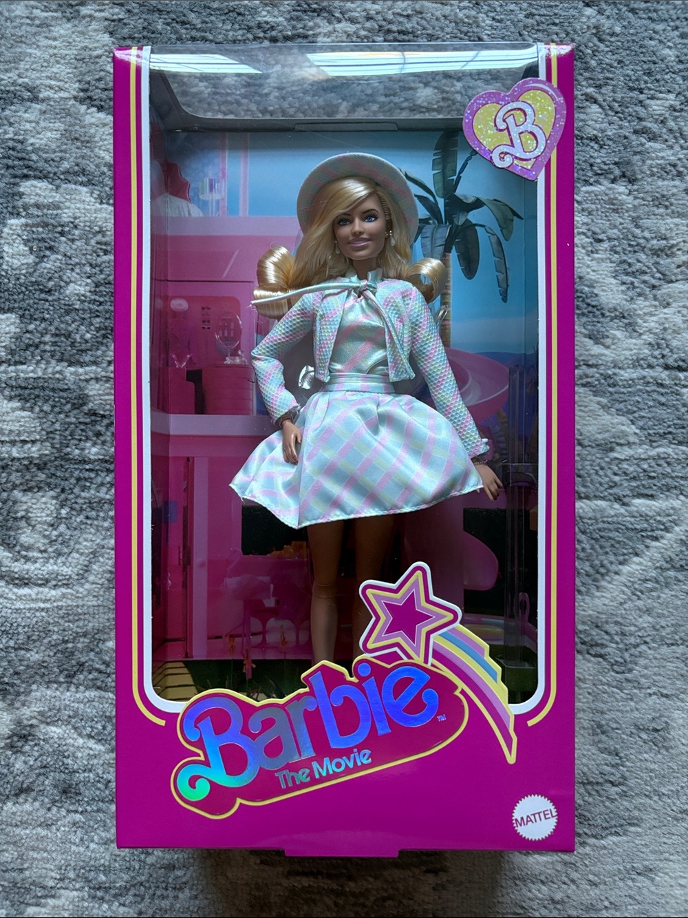 Mattel Barbie Pastel Plaid Skirt Set in Pink, Mint, White